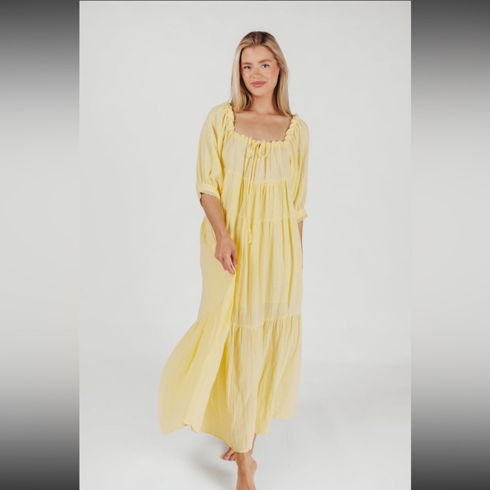 Worth Collective 100% cotton goddess Maxi Dress- bump friendly